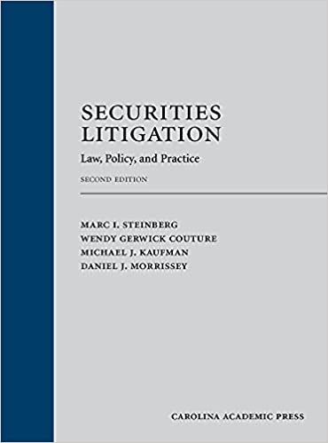 Securities Litigation: Law, Policy, and Practice - STANZATEXTBOOKS